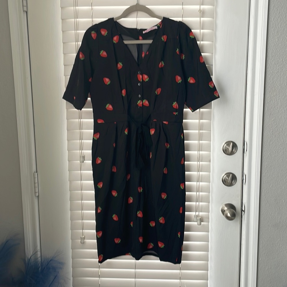 Strawberry Print Dress